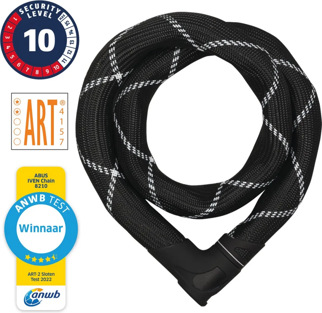 ABUS IVEN Chain 8210 Kettingslot - Zwart