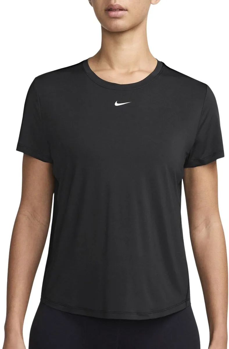 Nike One Classic Dri-FIT Shirt Dames L - Zwart