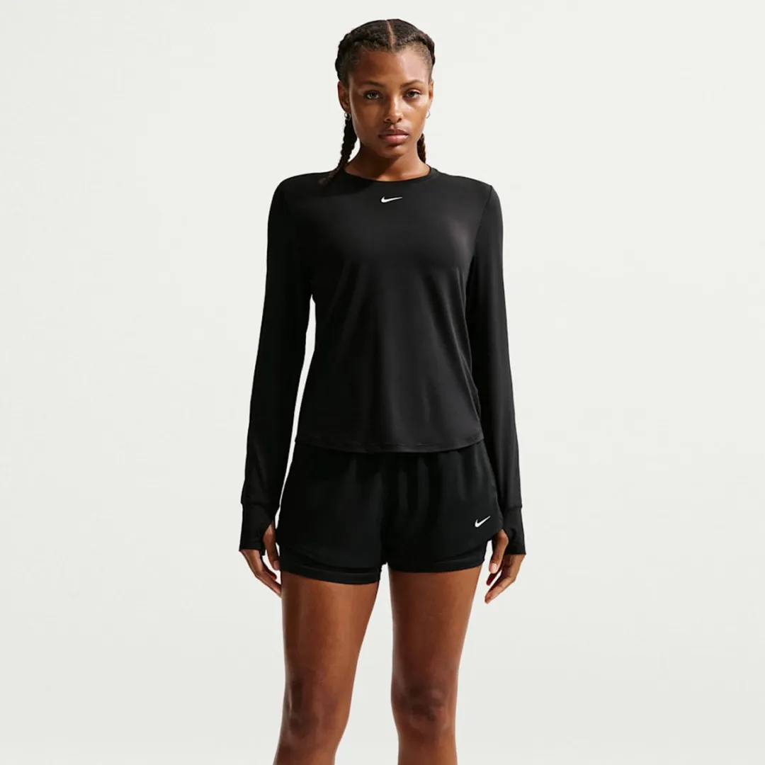 Nike One Classic Dri-FIT Shirt Dames L - Zwart - afbeelding 6 van 6