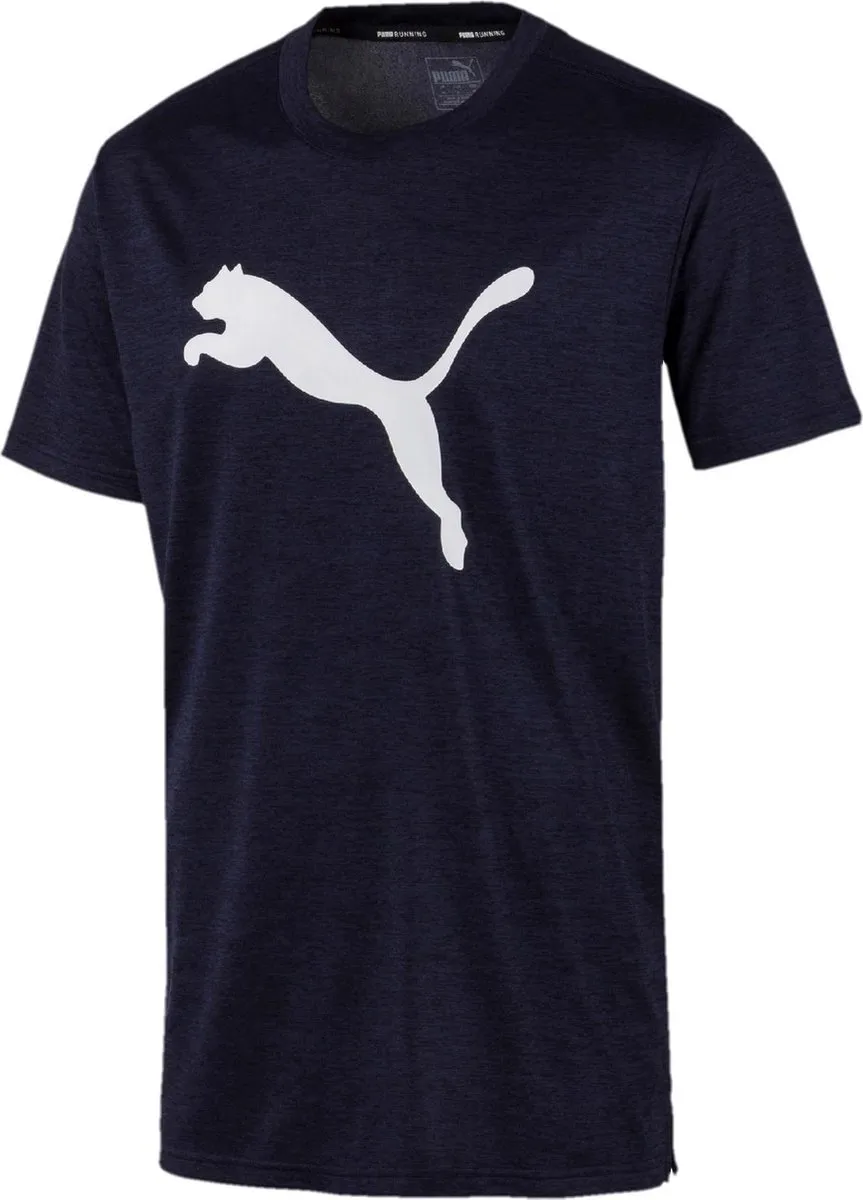 PUMA Heather Cat T-shirt - Peacoat Heather - S
