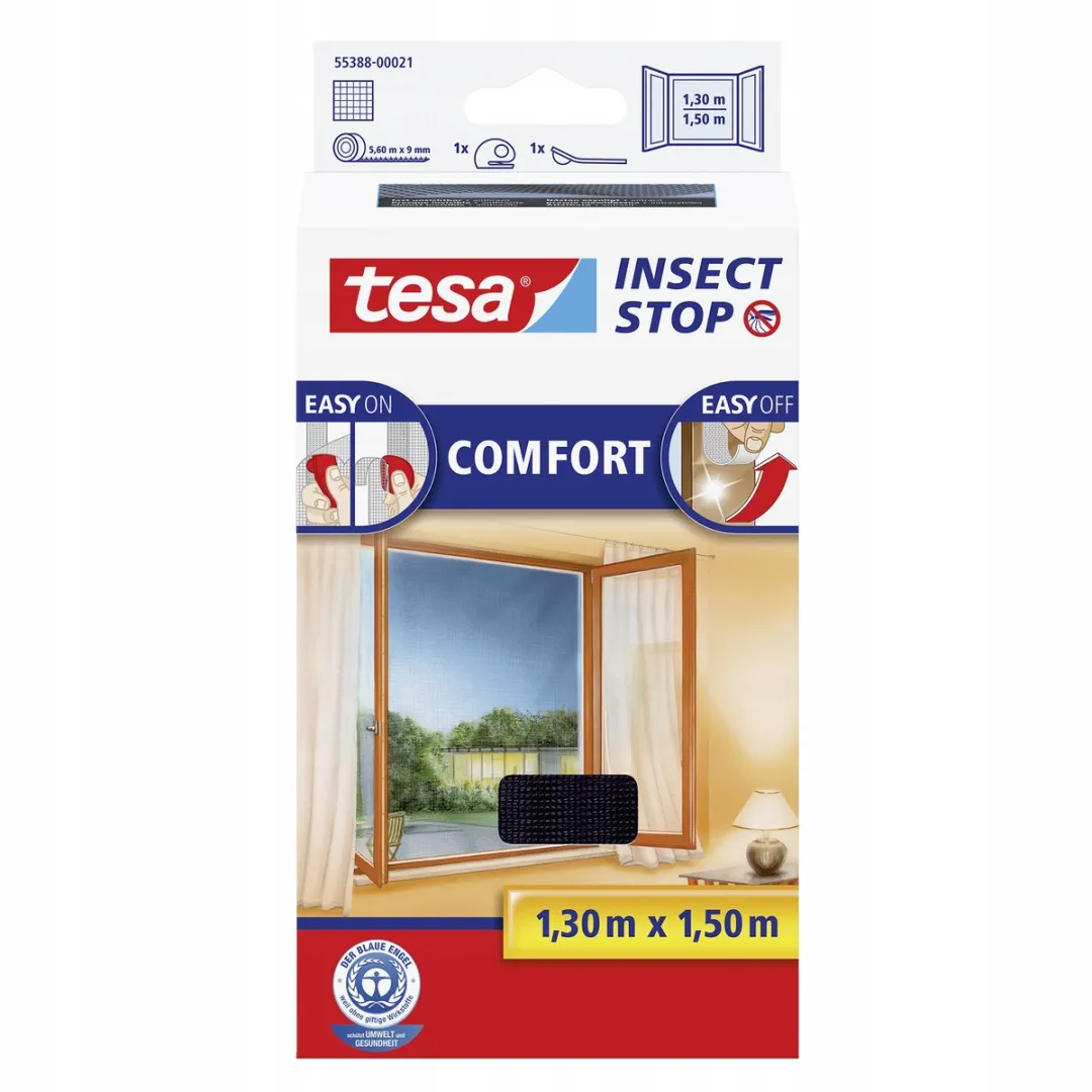 Tesa Comfort Serie Raamhor 130x150cm - Zwart