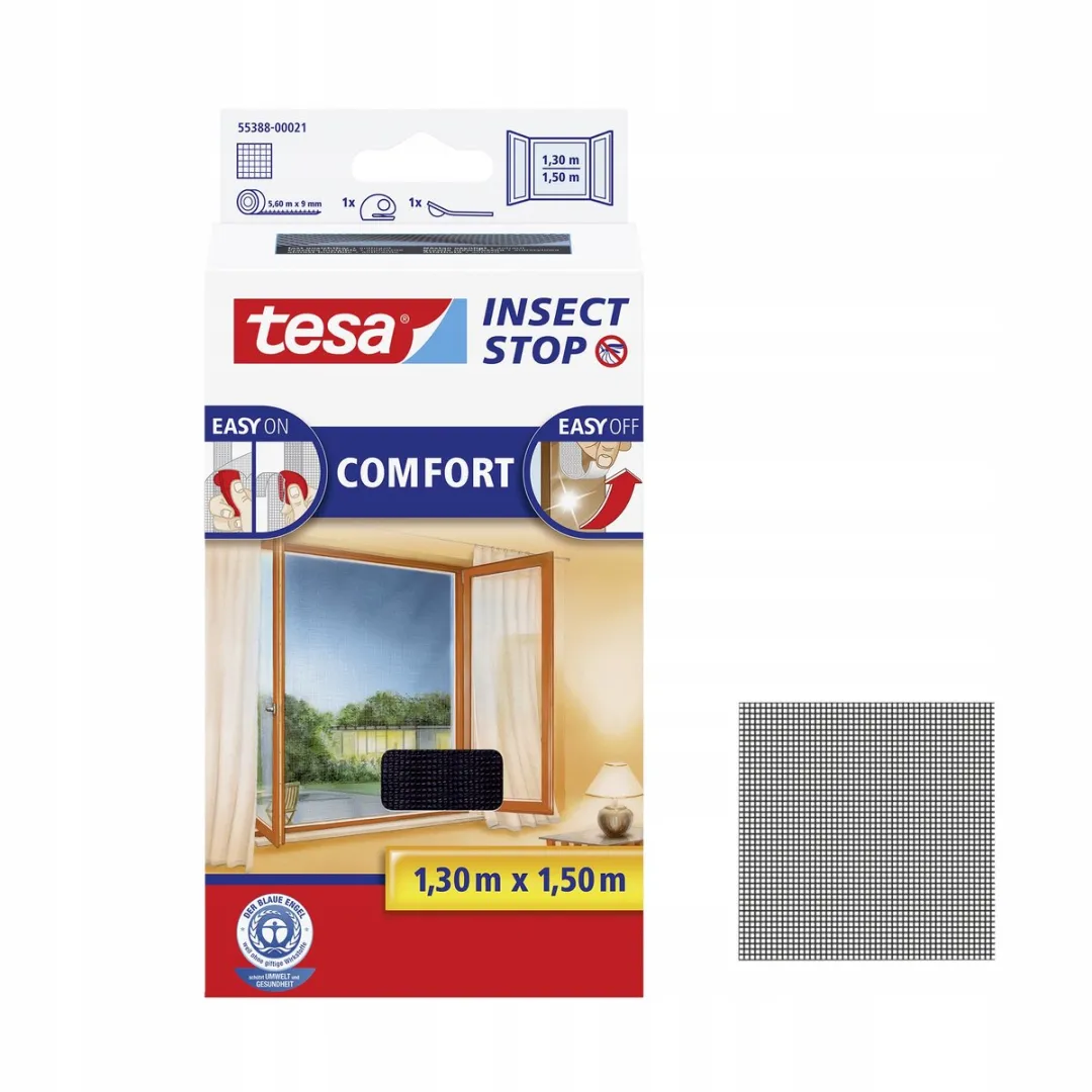 Tesa Comfort Serie Raamhor 130x150cm - Zwart