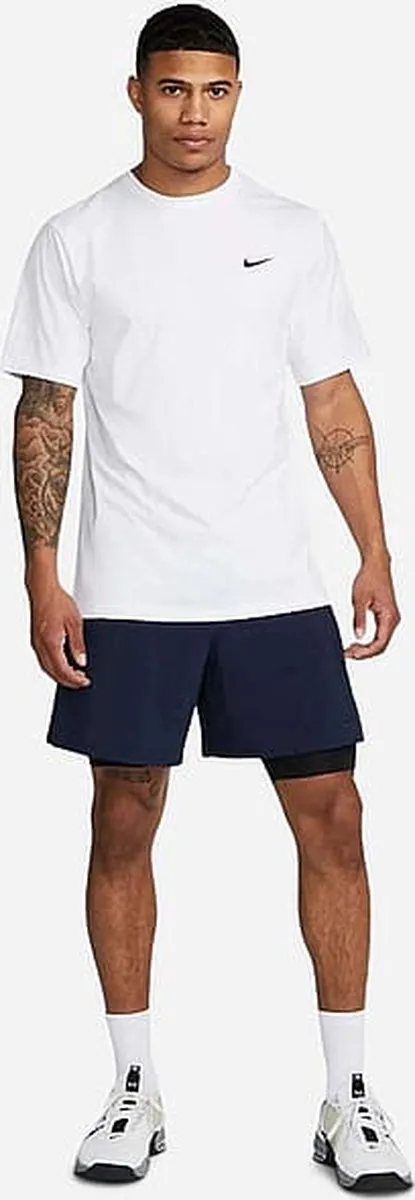 Nike Essential Short Sleeve Hydroguard Heren Zwemshirt S - Wit