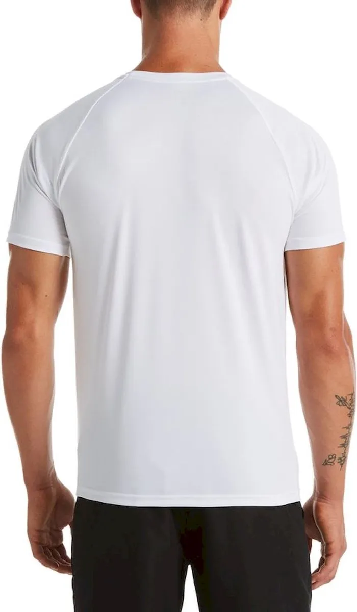 Nike Essential Short Sleeve Hydroguard Heren Zwemshirt S - Wit