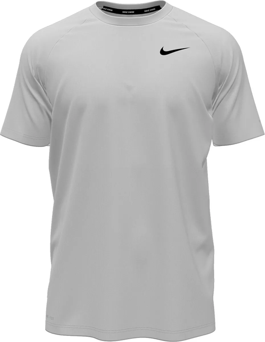 Nike Essential Short Sleeve Hydroguard Heren Zwemshirt S - Wit