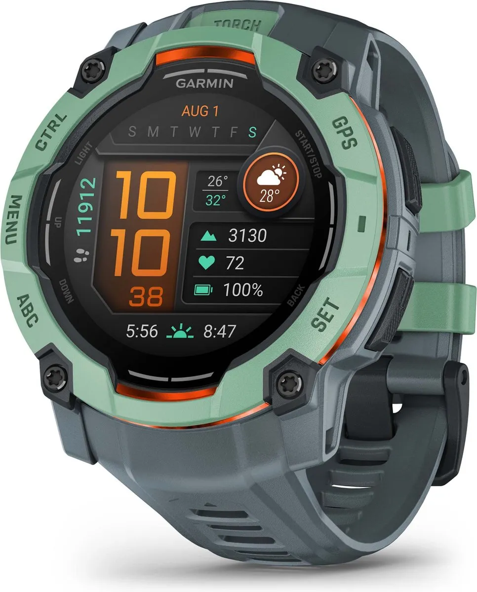 Garmin Instinct 3 Smartwatch - 50mm AMOLED - Groen - afbeelding 3 van 6