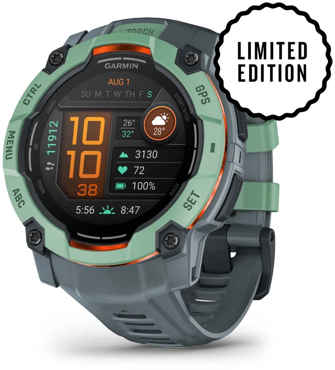 Garmin Instinct 3 Smartwatch - 50mm AMOLED - Groen - afbeelding 6 van 6