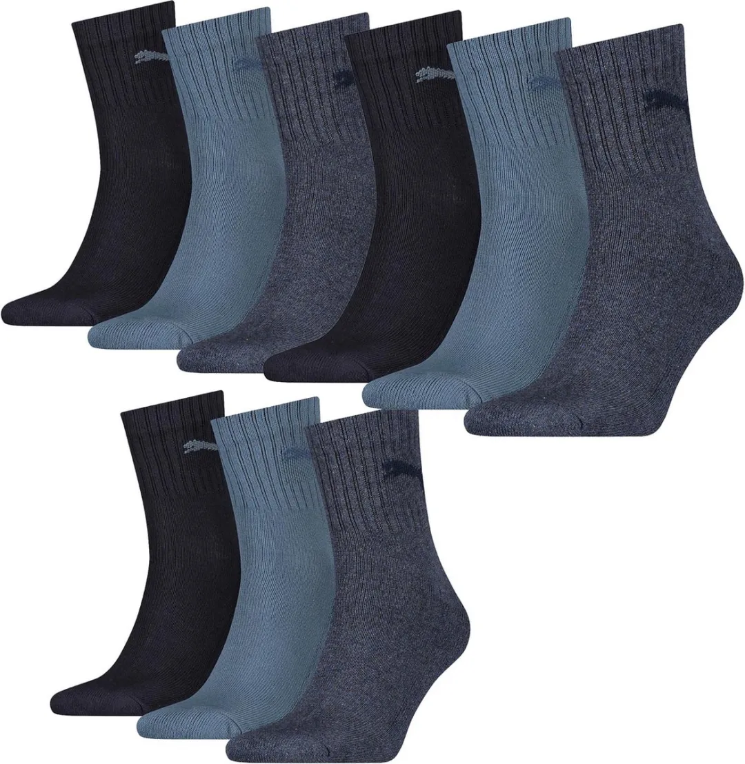 PUMA Korte Crew Sportsokken Multipack - 9 Paar - Maat 35-49