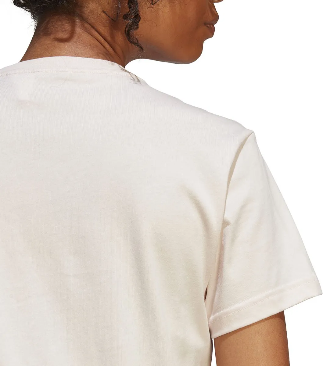 Adidas Essentials Logo Tee Dames - M - Crème
