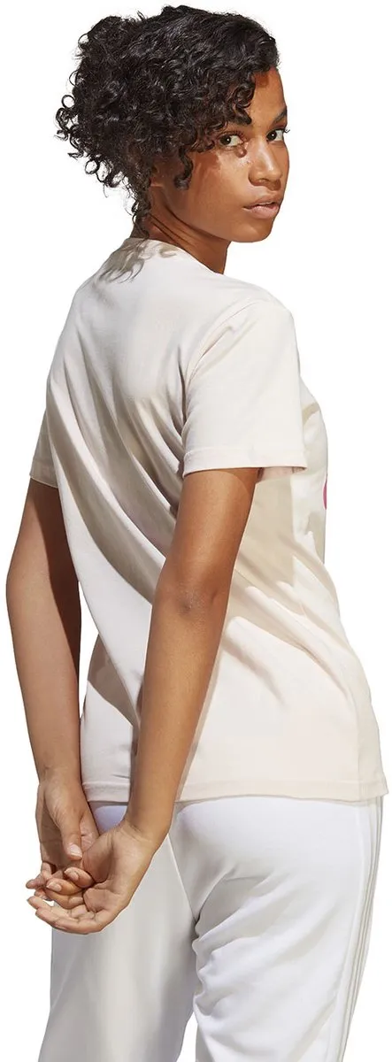 Adidas Essentials Logo Tee Dames - M - Crème