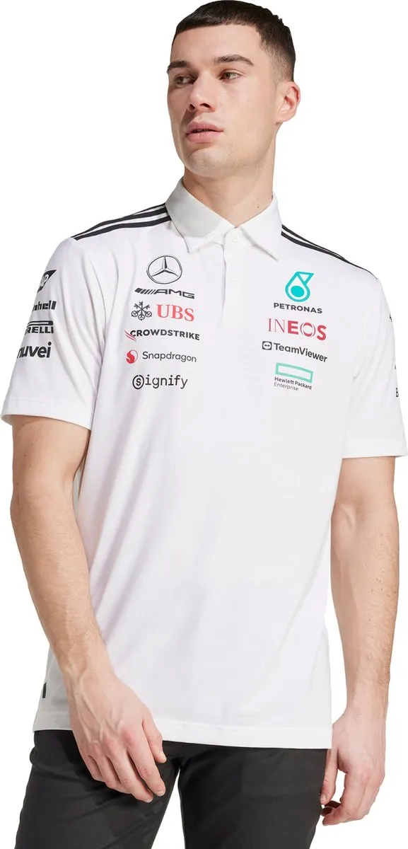 adidas Performance Mercedes-AMG F1 Team Polo Heren - Wit