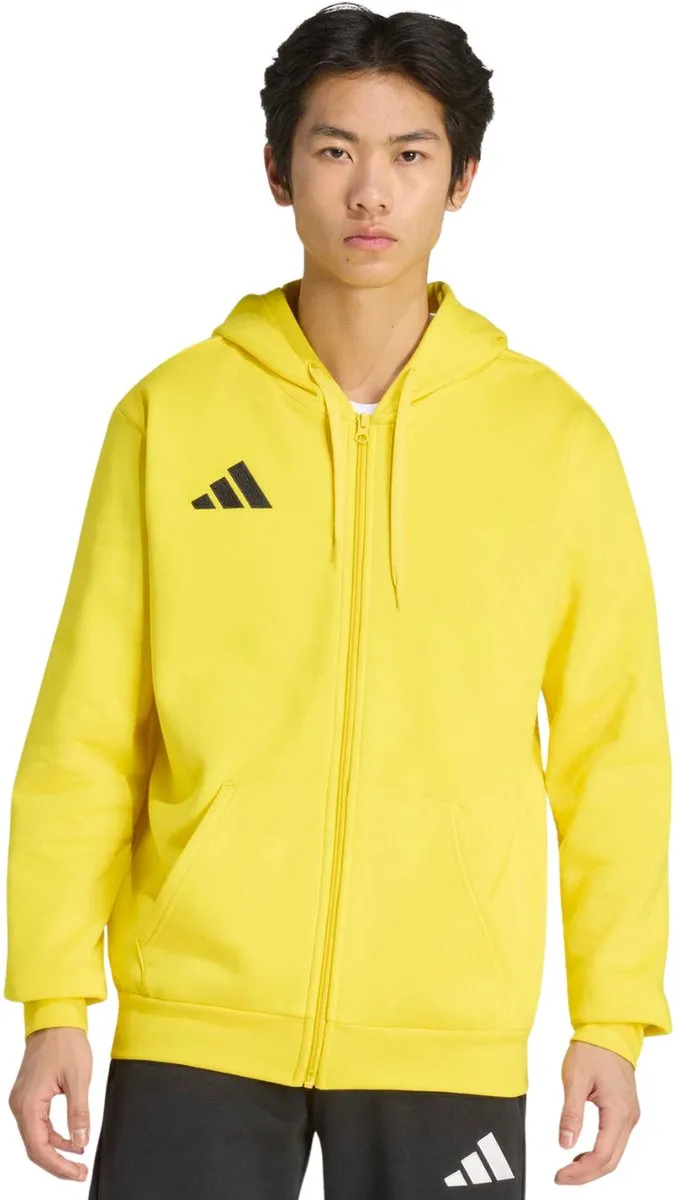 Adidas Entrada 26 Full Zip Hooded Vest - Maat L - Zwart/Wit