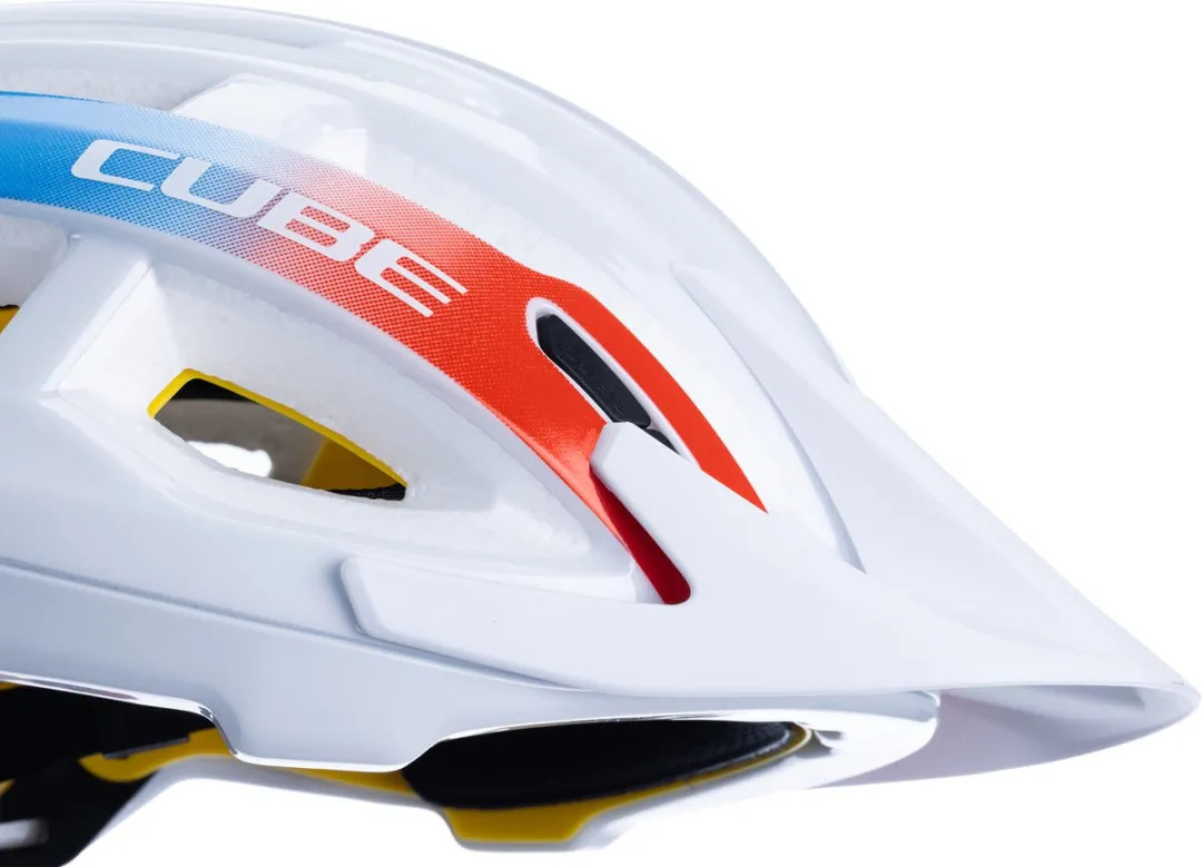 Cube Offpath Teamline Fietshelm - 19 Ventilatiegaten - XL - Wit/Rood/Blauw