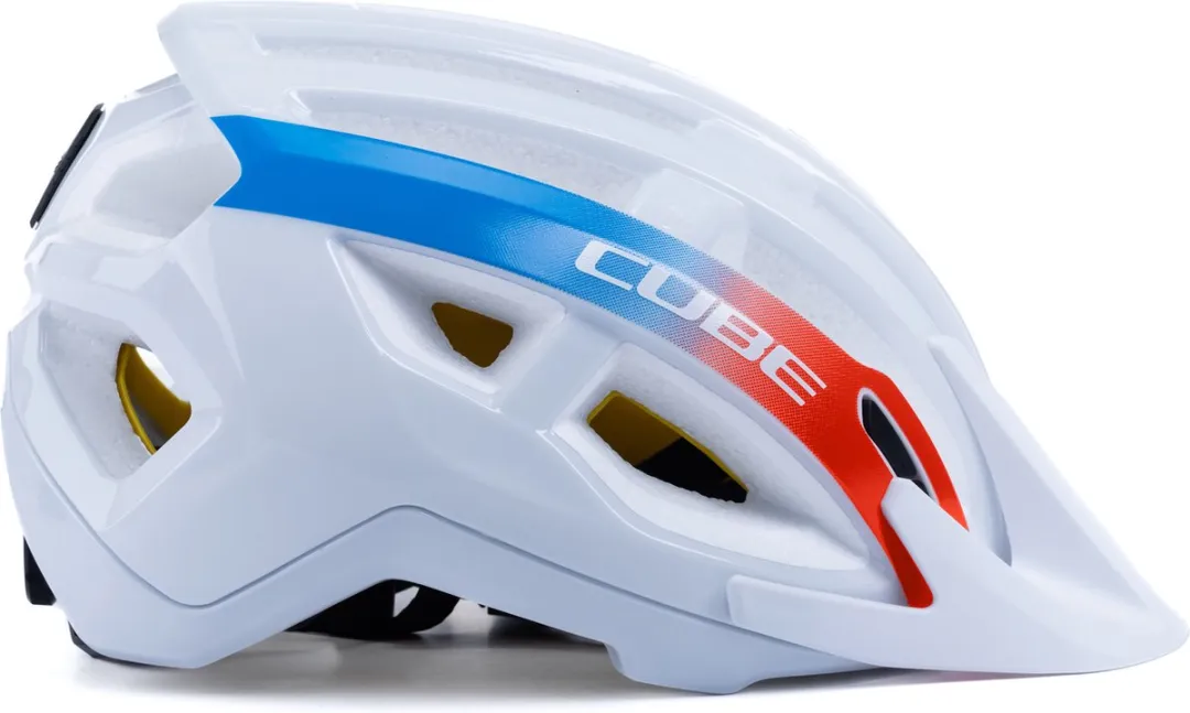 Cube Offpath Teamline Fietshelm - 19 Ventilatiegaten - XL - Wit/Rood/Blauw - afbeelding 6 van 6