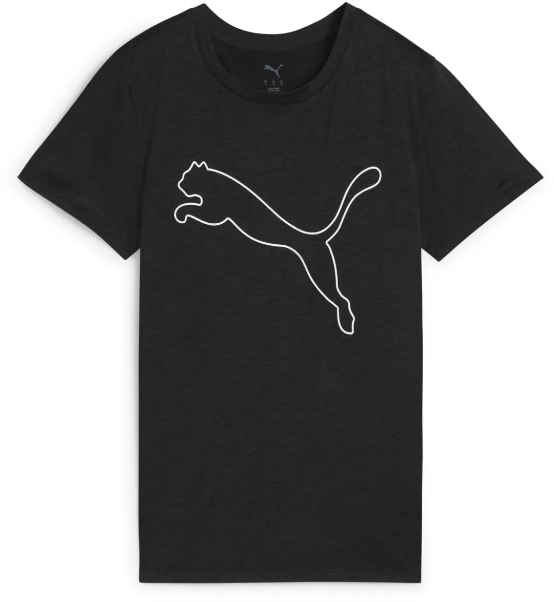 PUMA W TAD Essential Heather Logo Tee - XL - Puma Black Heather
