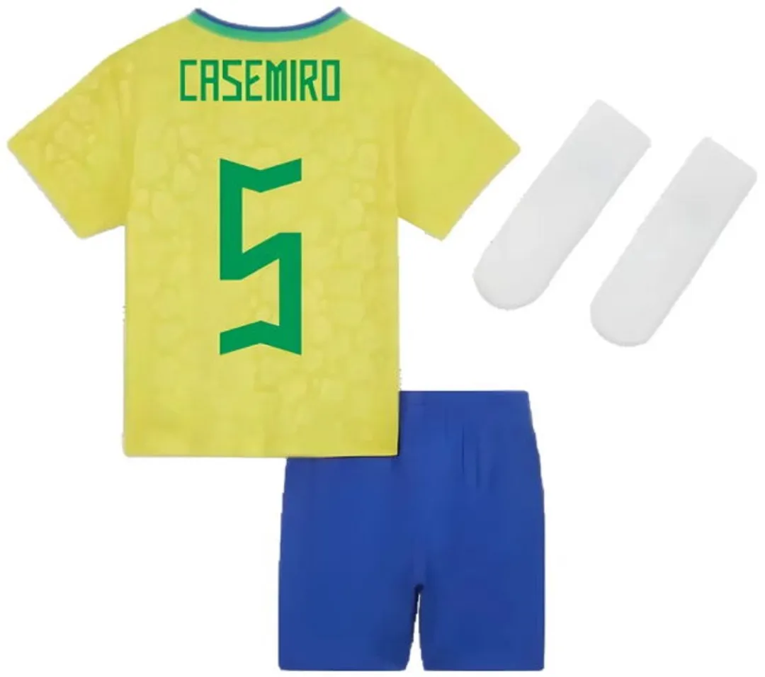 Nike Brazilië Thuis Tenue Casemiro 104/110 - Geel/Blauw