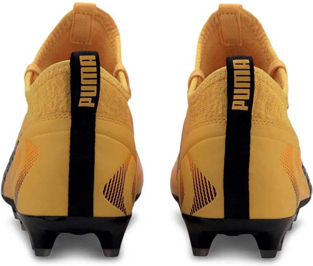 PUMA One 20.3 FG/AG Jr Voetbalschoenen 38 - Zwart/Geel-Oranje