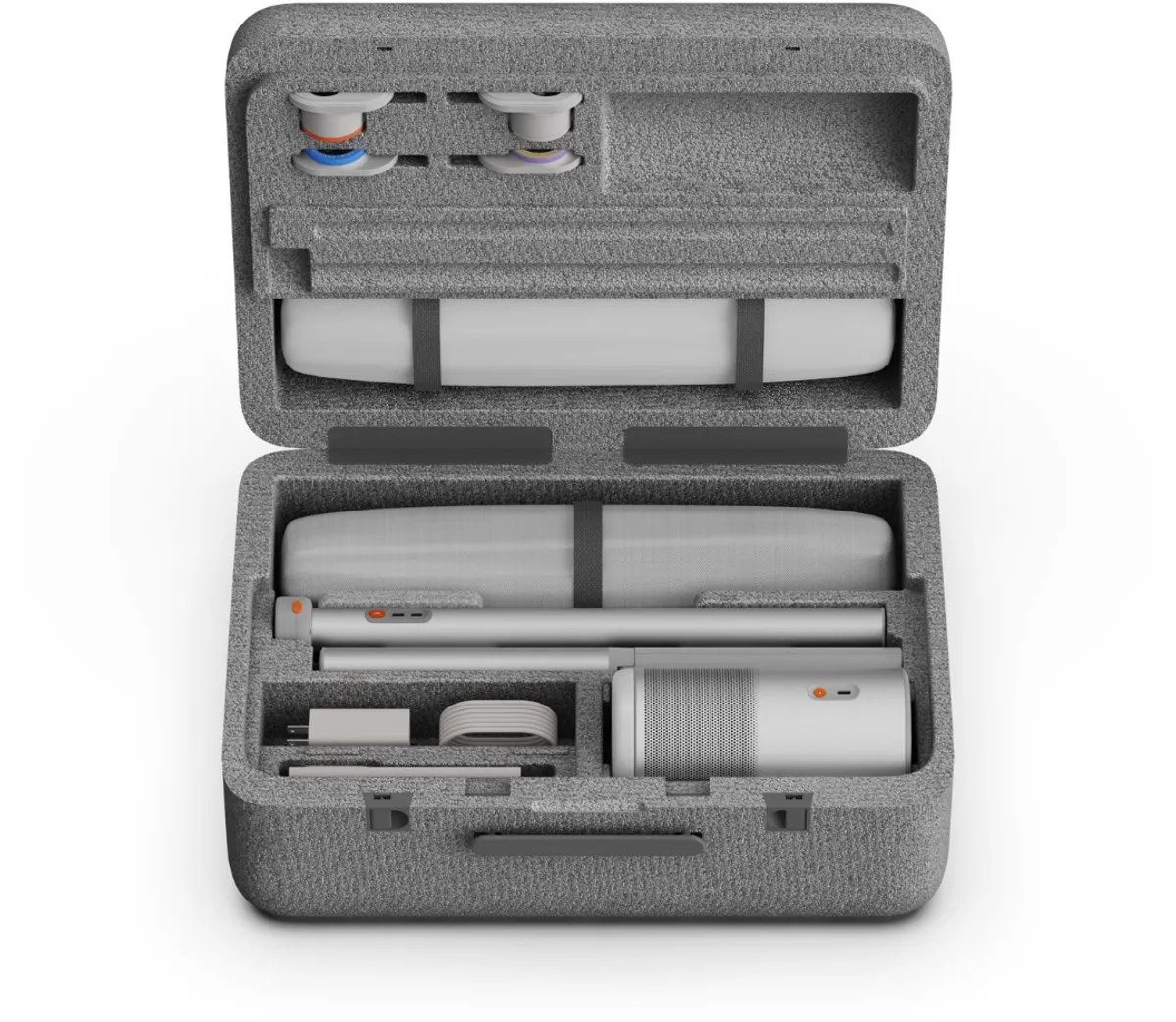 XGIMI MoGo 4 Laser Outdoor Pack – Draagbare Full HD Laserprojector met PowerBase, Outdoor Scherm & Tas – 550 ISO Lumen – Google TV