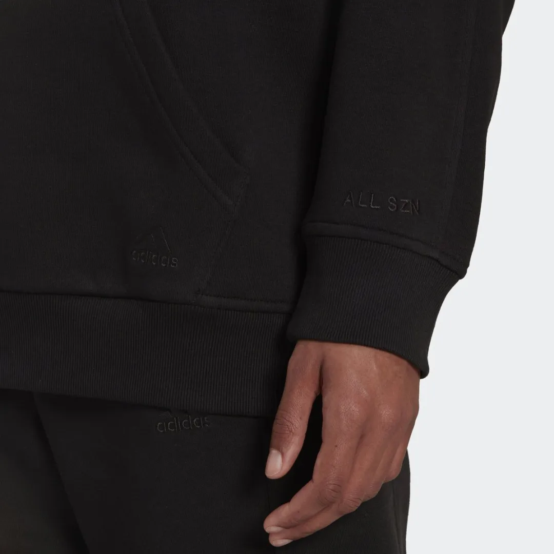 adidas ALL SZN Fleece Boyfriend Hoodie HC8823 - Dames M - Zwart