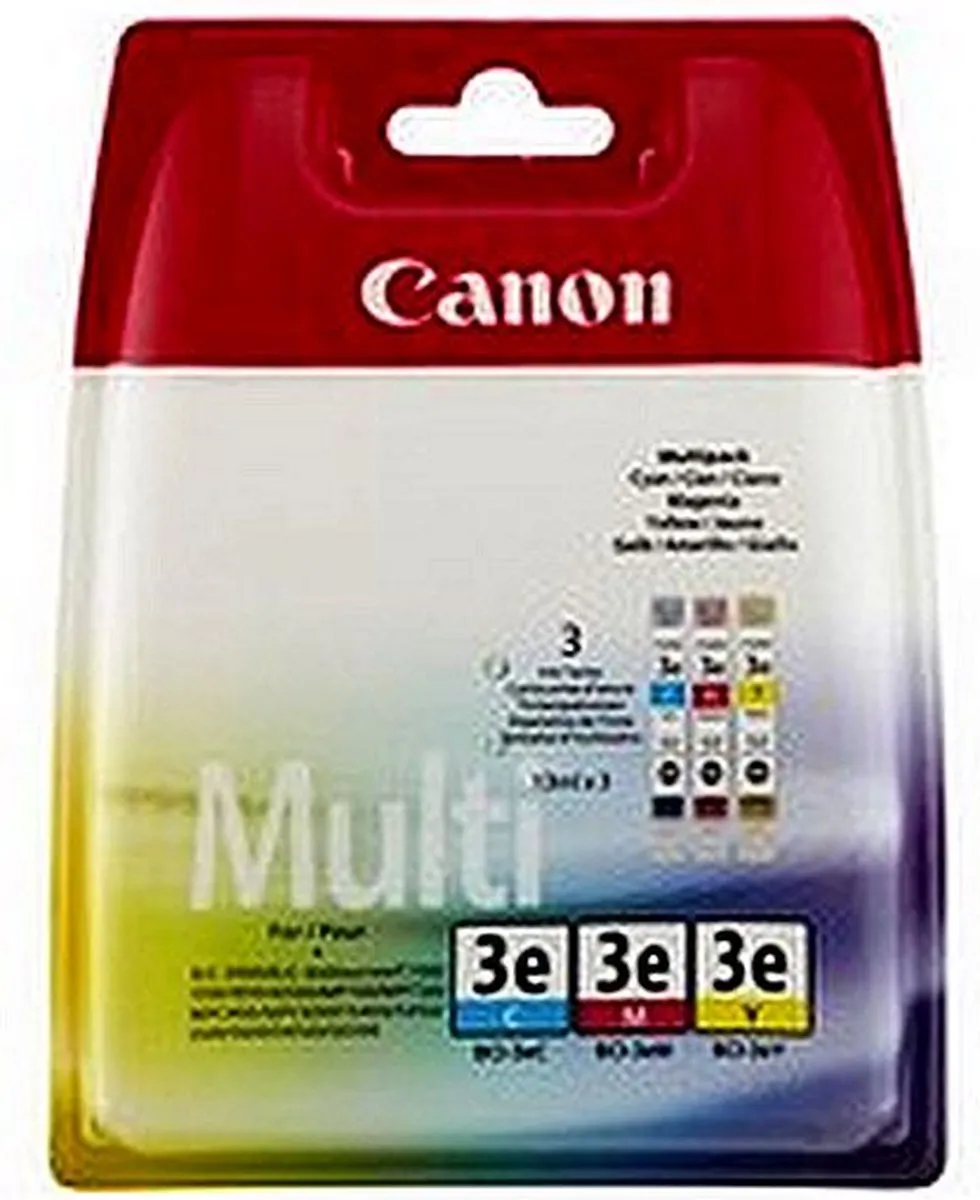 Canon BCI-3E Inktcartridge - Cyaan/Magenta/Geel - 500 Stuks