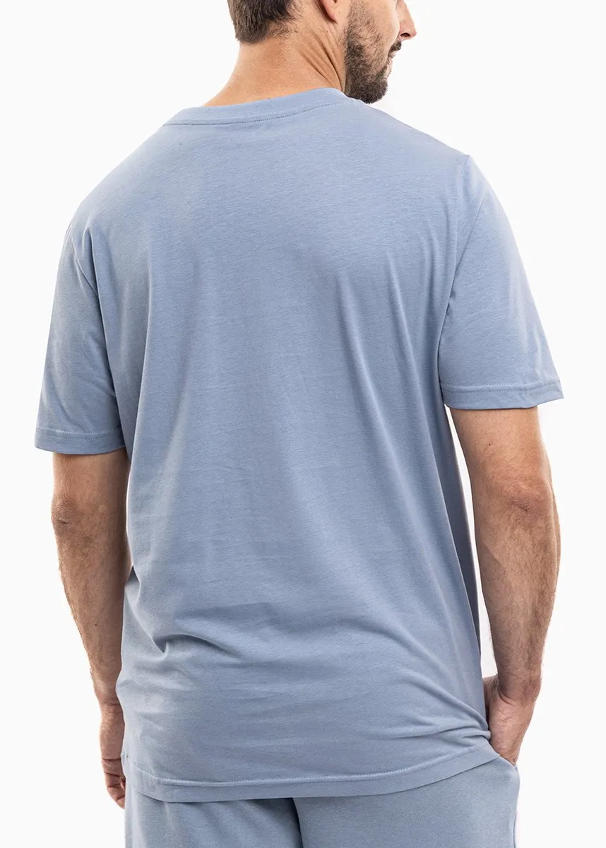 PUMA Heren T-shirt Katoen Blauw M