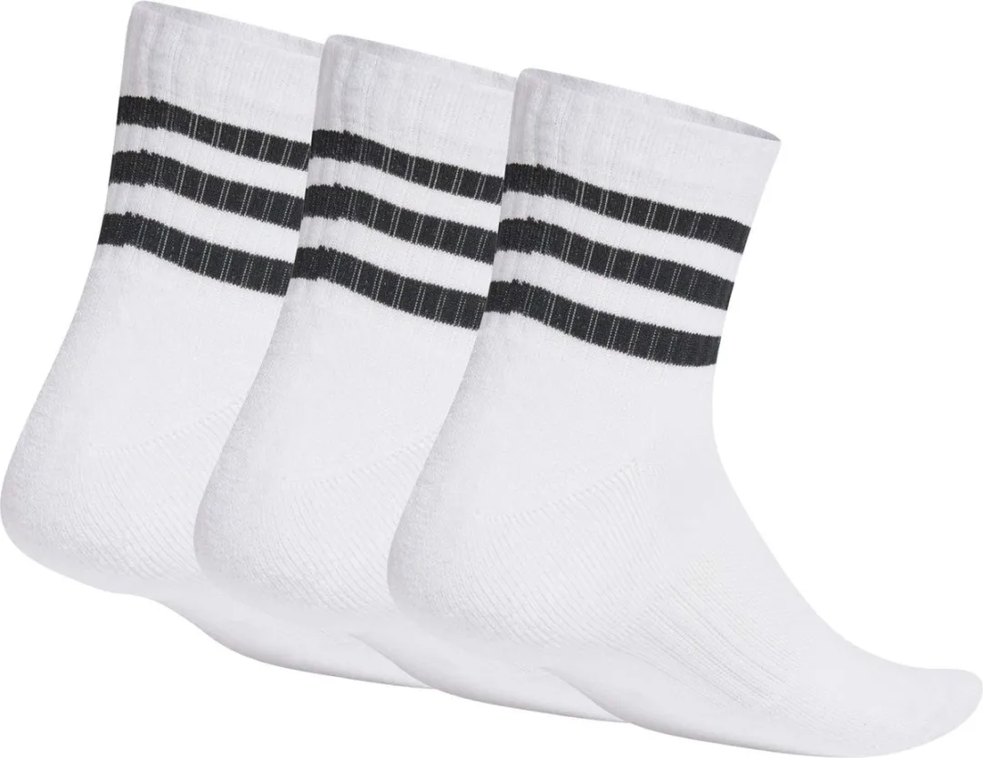adidas 3-Stripes Cushioned Korte Sokken HT3456 - 3 Stuks - Wit