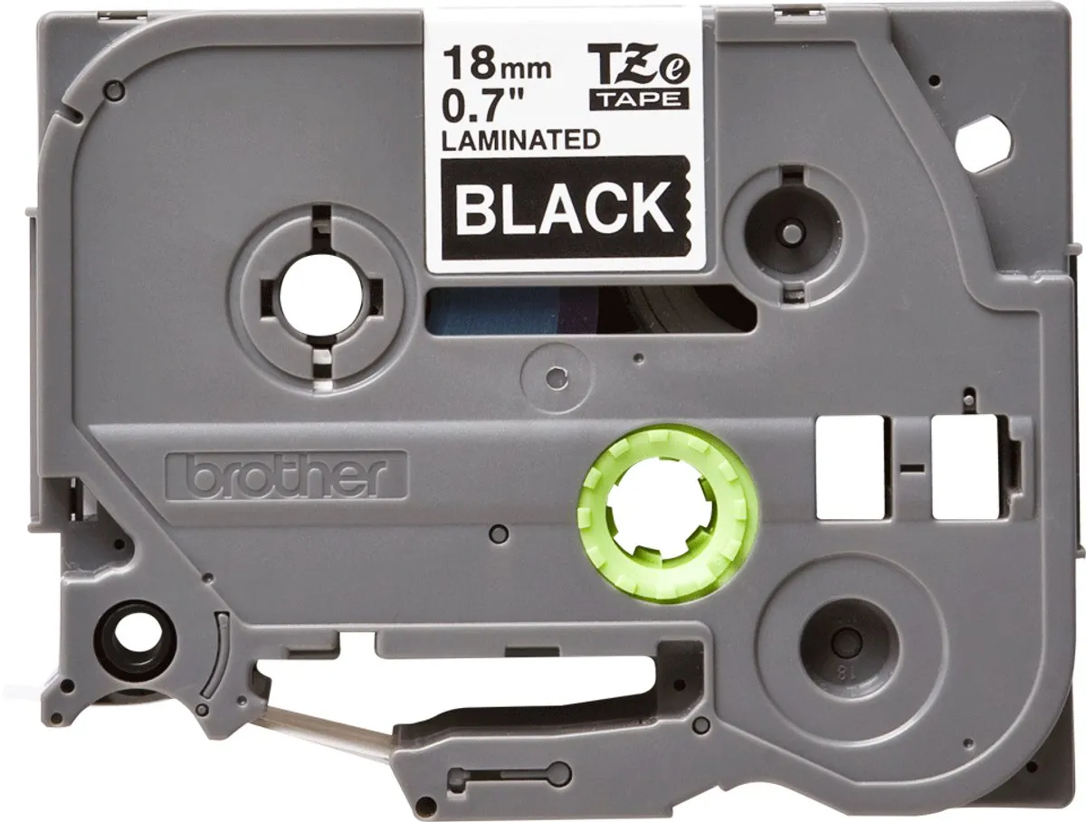 Brother TZE345 Tape 18mm - 8m - Wit op zwart - Gelamineerd