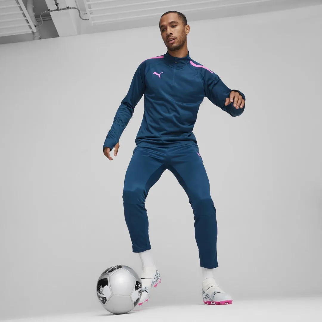 PUMA teamLIGA 1/4 Zip Top Heren - Ocean Tropic/Poison Pink