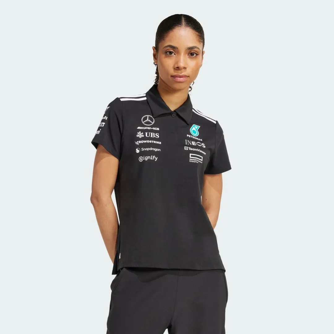 adidas Performance Mercedes-AMG F1 Team Polo Dames - Zwart