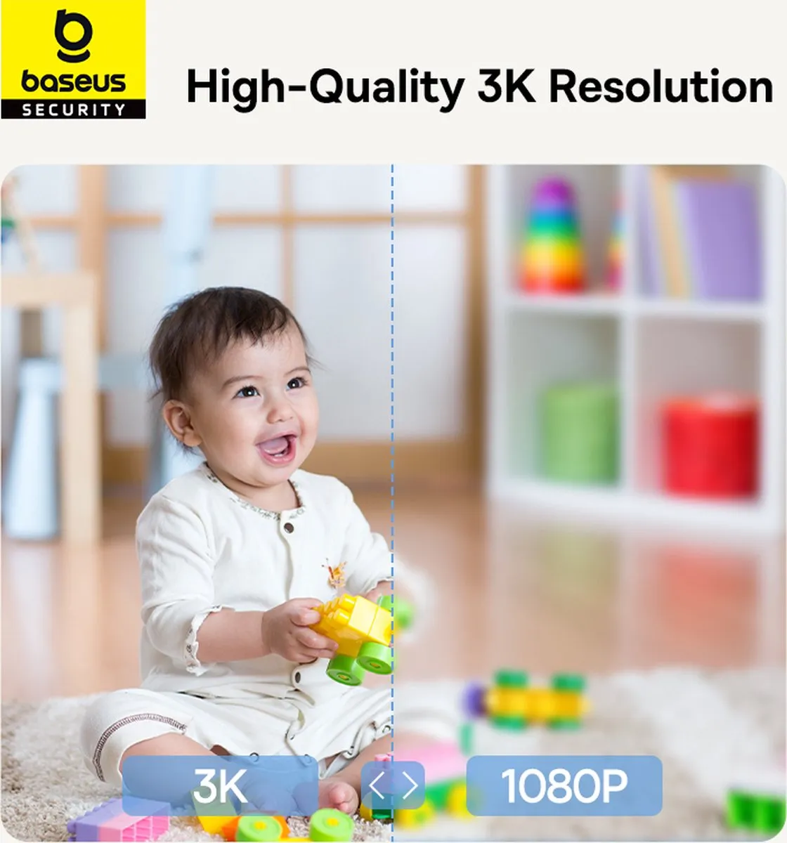 Baseus P1 3K Binnencamera - Wit