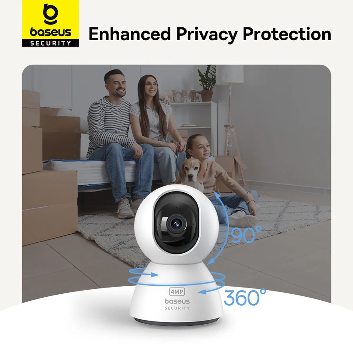 Baseus P1 3K Binnencamera - Wit