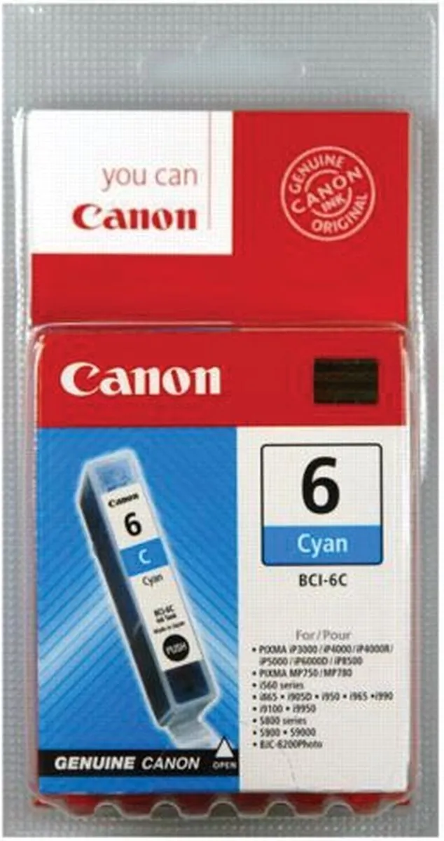 Canon BCI-6 Cyaan Inktcartridge - 13ml - afbeelding 6 van 6