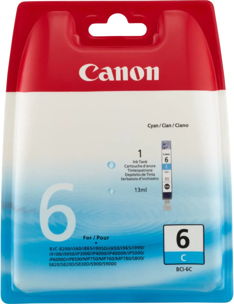 Canon BCI-6 Cyaan Inktcartridge - 13ml