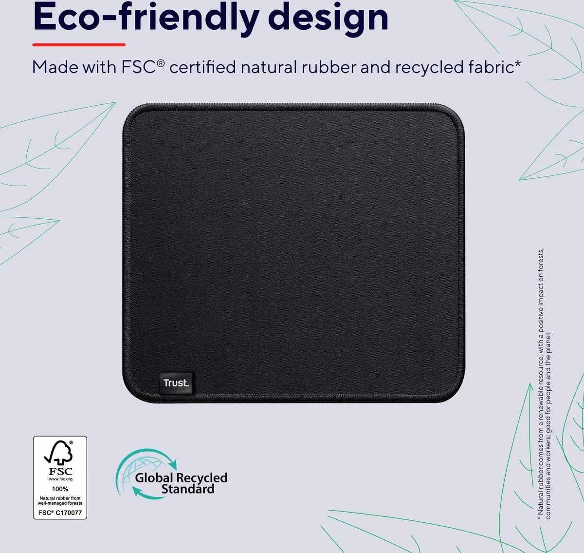 Trust Boye Muismat - Zwart - Gerecycled