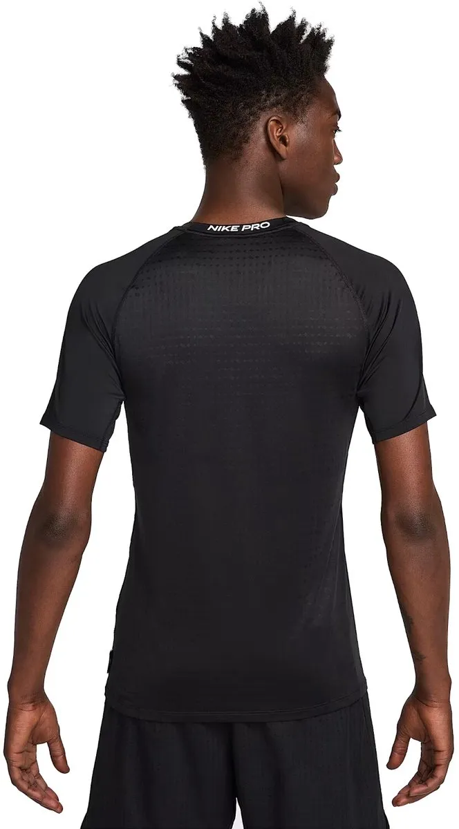 Nike Pro Breathe Heren T-shirt HJ4055-010 - XXL - Zwart/wit