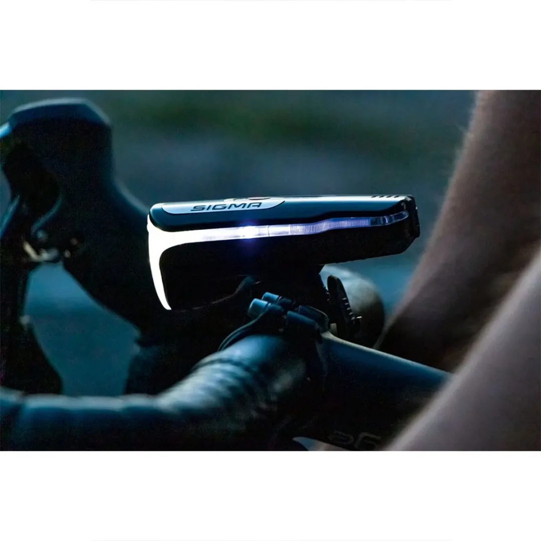 Sigma Aura 80 USB + Nugget II Fietsverlichtingsset - 80 Lux - Zwart/zilver