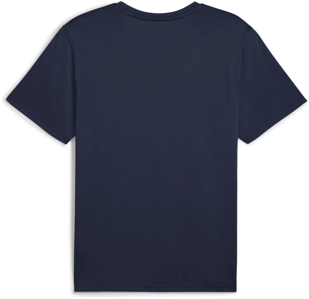 PUMA M TAD Essentials Solid Cat Tee Heren Sportshirt - Navy/Wit