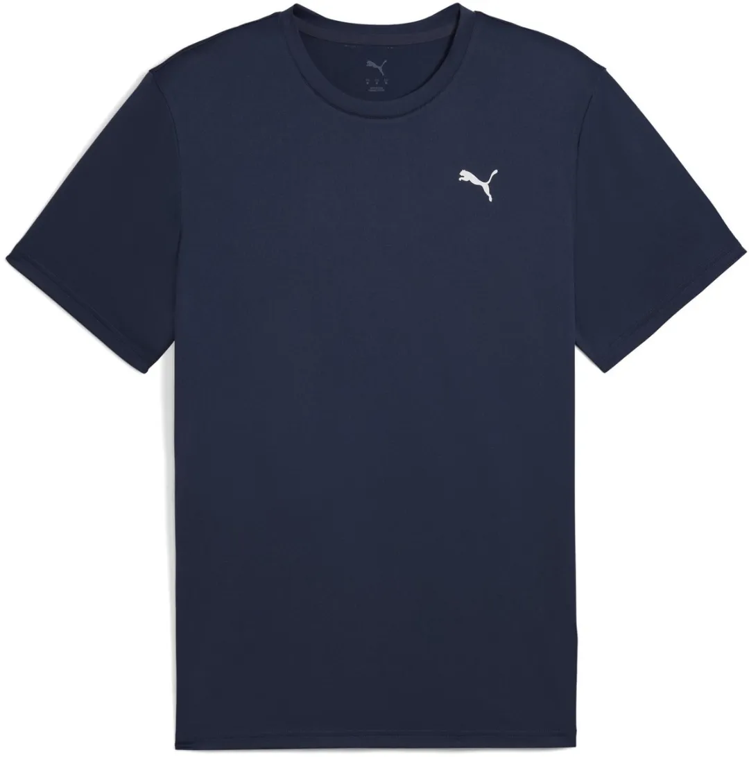 PUMA M TAD Essentials Solid Cat Tee Heren Sportshirt - Navy/Wit