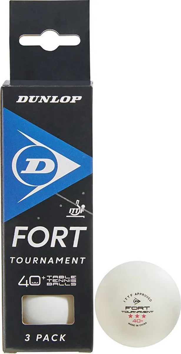 Dunlop Fort Tafeltennisballen - 3 Stuks - Multicolor