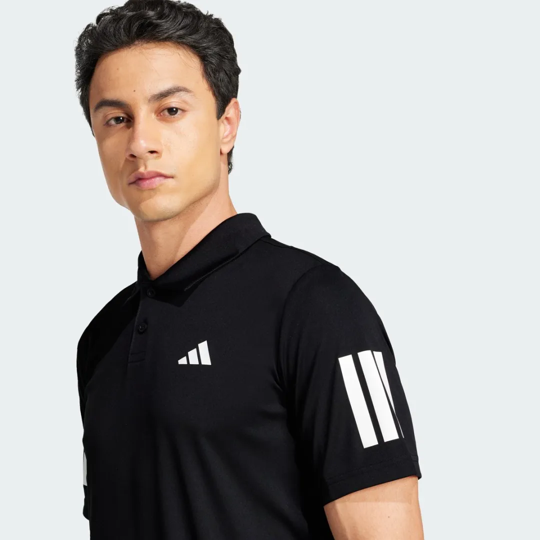 adidas Performance Club Tennis 3-Stripes Poloshirt M - Zwart