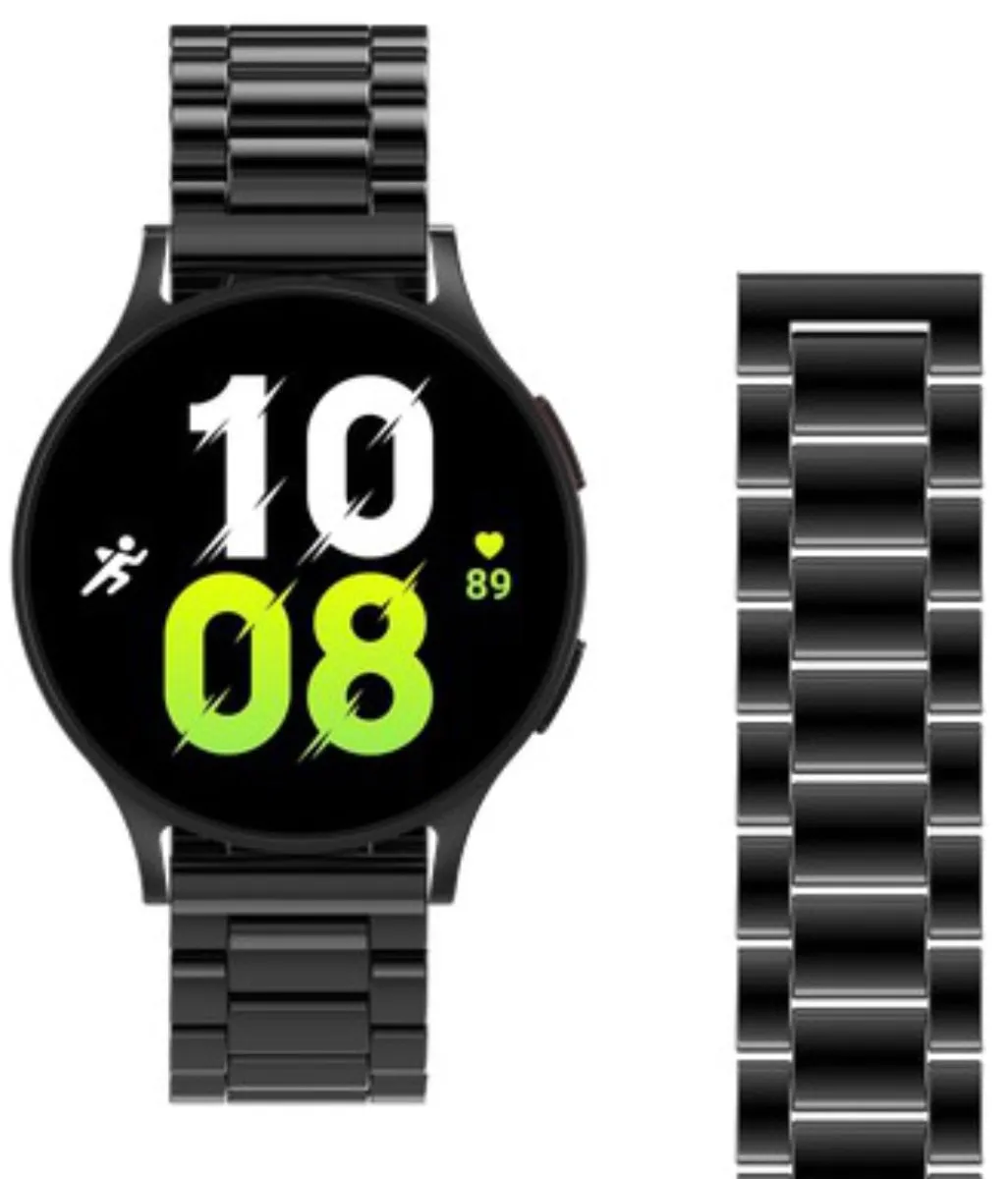 Just in Case PrimeSteel Horlogebandje Samsung Galaxy Watch - 20mm - Zwart - afbeelding 3 van 6