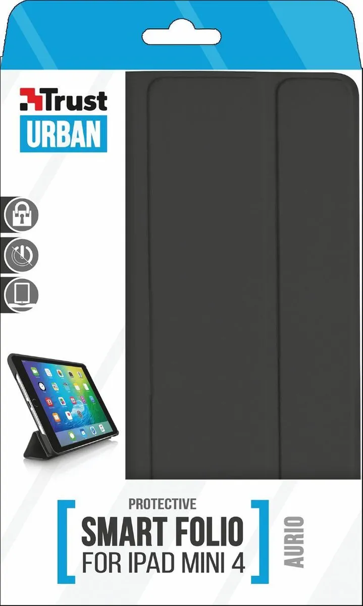 Trust Aurio Smart Folio 21103 - iPad mini 4 7.9" - Zwart