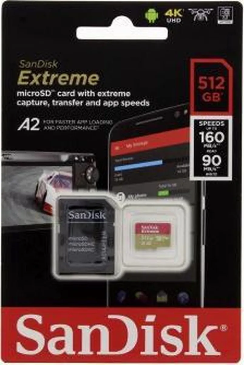 SanDisk Extreme MicroSDXC SDSQXA1-512G-GN6MA 512GB - 160MB/s - afbeelding 6 van 6