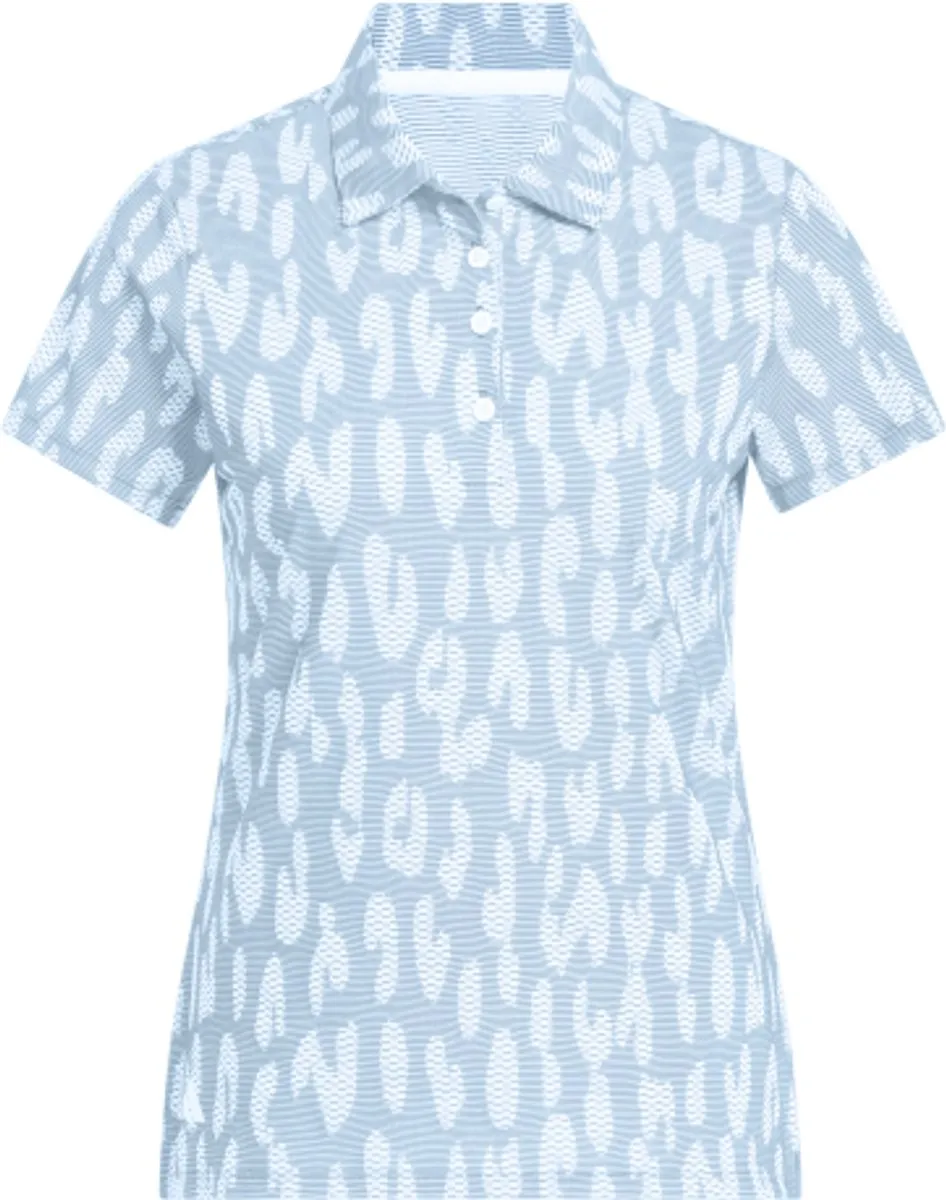 Adidas W Ultimate Jacquard Dames Polo Lichtblauw XL