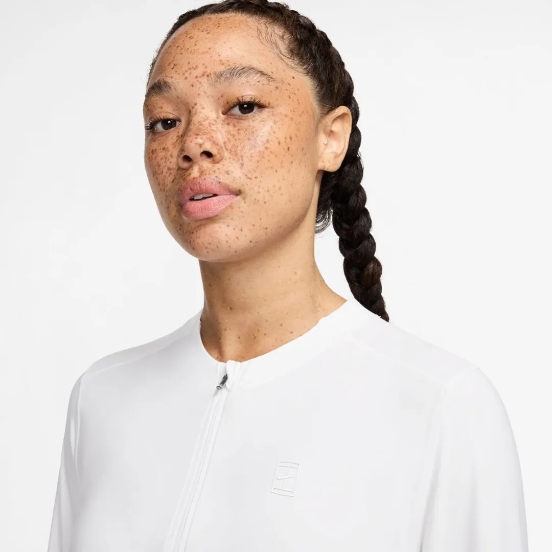 Nike Court Advantage Midlayer Shirt FZ6737-100 - Dames XS Wit