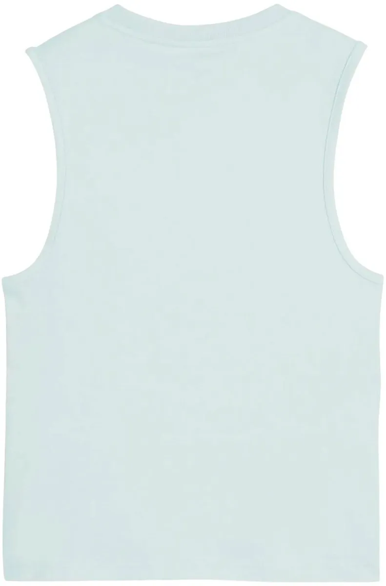 PUMA ESS No. 1 Logo Slim Tanktop Dames - Lichtblauw/Wit - Maat L