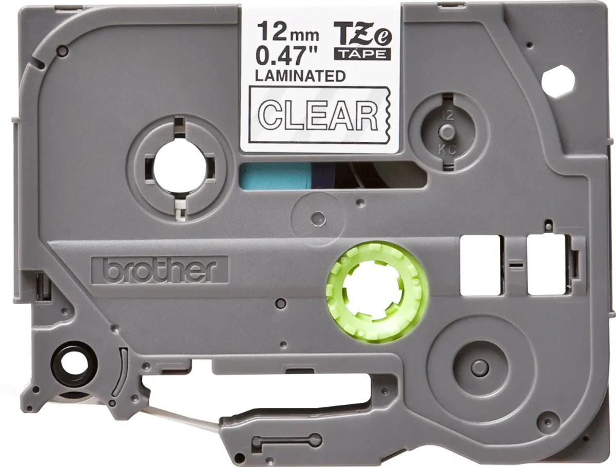 Brother TZE135 Tape 12mm - 8m - Wit op transparant