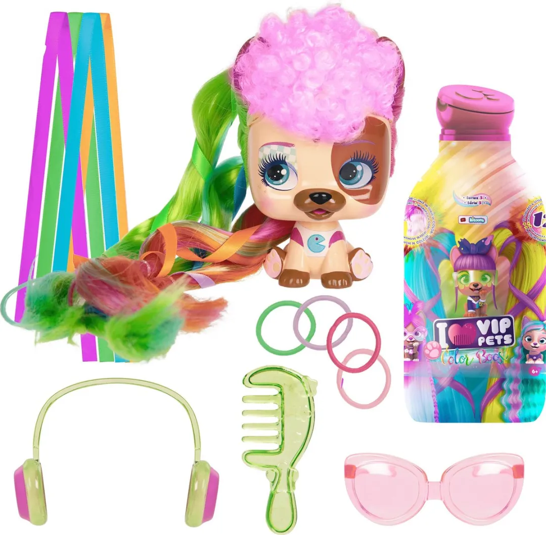 Imc Toys Pop Vip Pets Color Boost Pop - 30 cm - Zwart