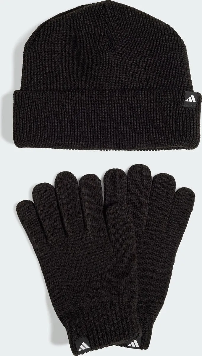 adidas Sportswear Handschoenen & Beanie Set JN9443 - Zwart