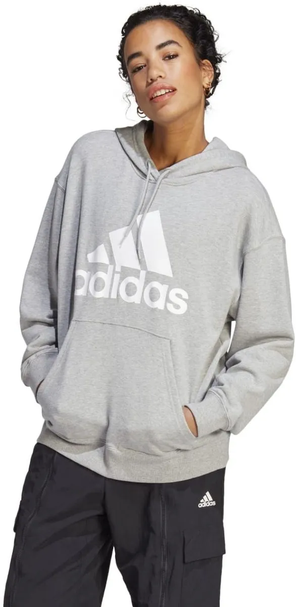 Adidas Essentials Big Logo Oversized Hoodie - Grijs S